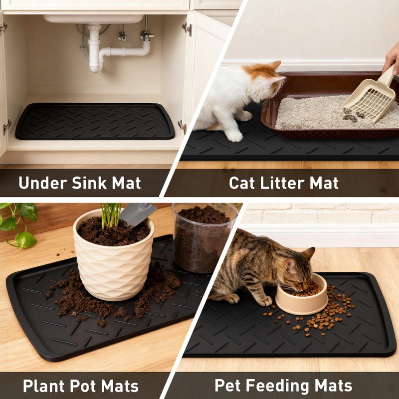 TonTool Boot Trays Heavy Duty Rubber Mat with Lip, Waterproof Shoe Mat Tray for Entryway Shoe Tray Multi-Purpose for Indoor or Outdoor 27.56 x 15.75inch - Image 5