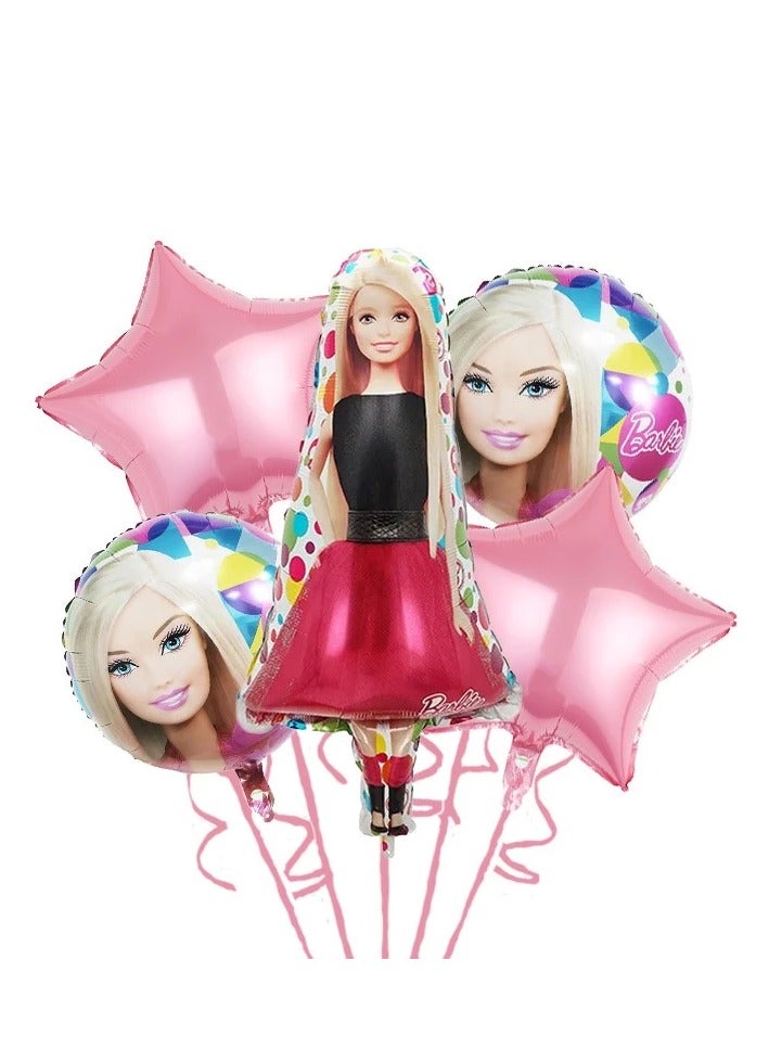 Barbie Theme Birthday Banner And Balloons Set - Image 2