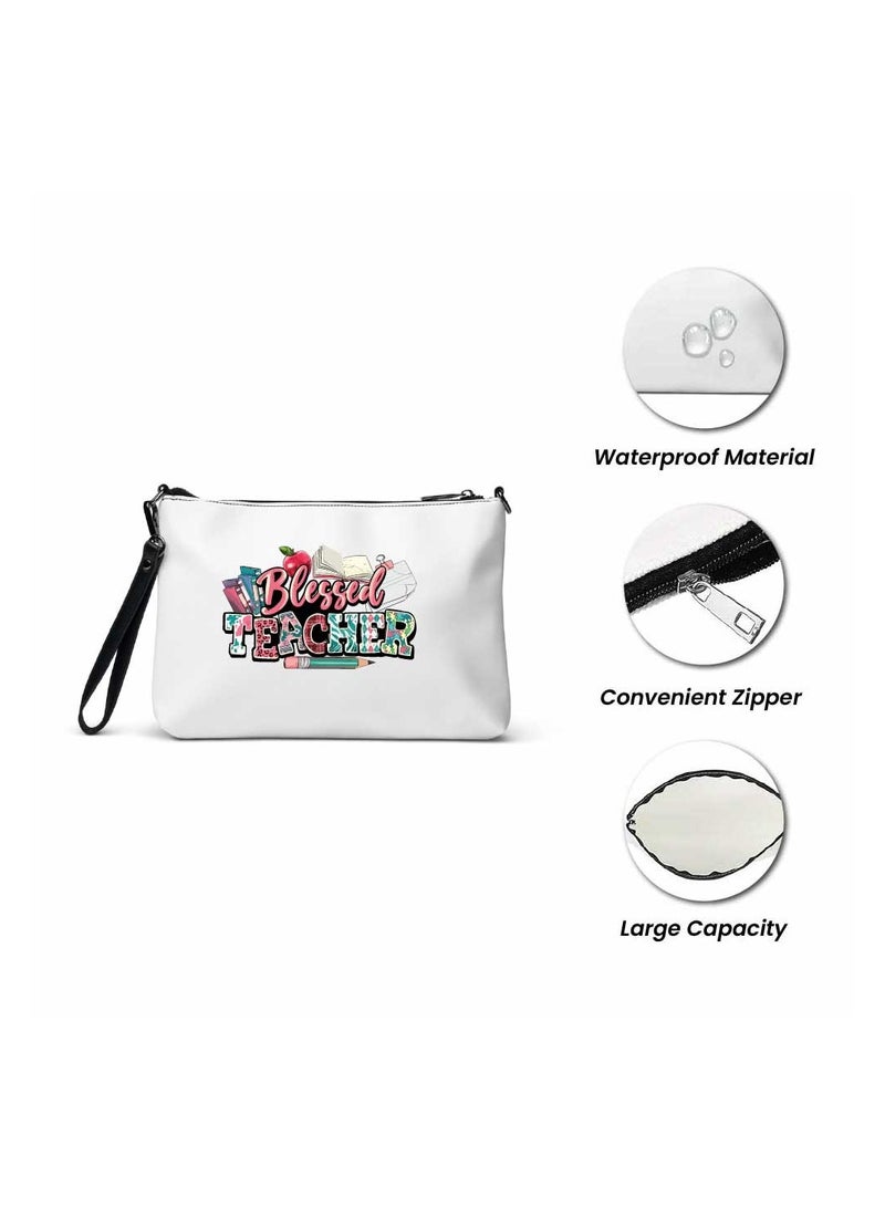 PRINTSHOP4ME Teacher's Day Combo Blue Handled Cotton Bag - Two Tone Orange Mugs and Cosmetic Pouch - Teacher's Day Stylish Gift Combo Set from Students - Image 5