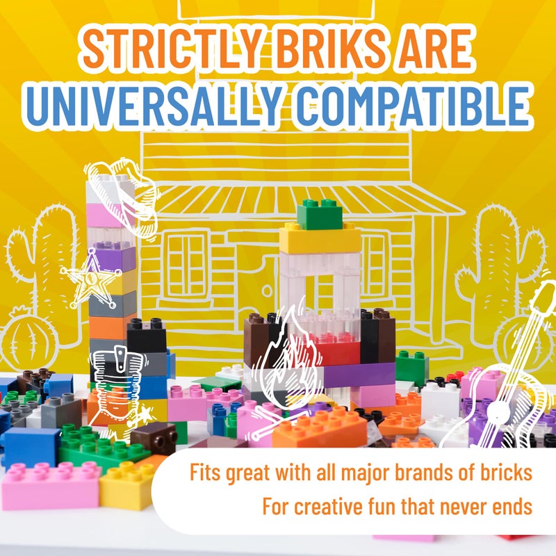 ستريكتلي بريكس Briks بدقة متوافقة مع Lego Duplo Toy لبنات بناء كبيرة للأطفال والأطفال الصغار Big Bricks هدايا مجموعة من الأعمار 3 ورفع 100 ٪ متوافقة مع جميع العلامات التجارية الرئيسية 10 ألوان 84 قطعة - Image 4