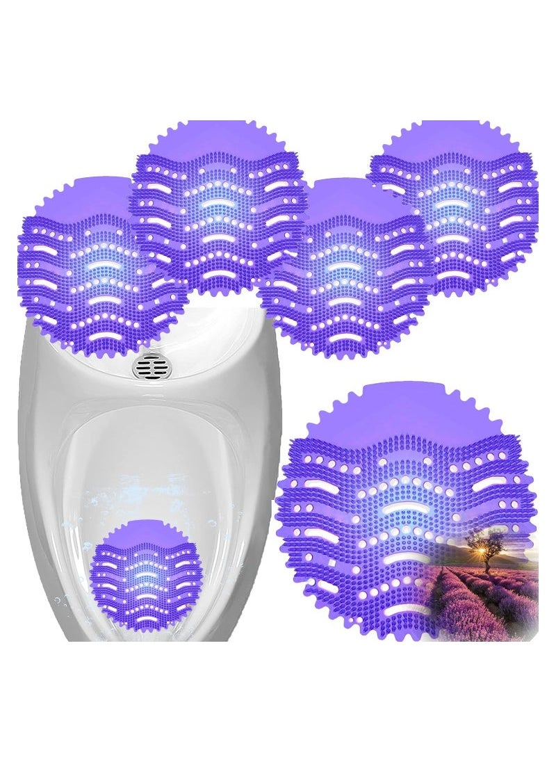 Pack Scented Urinal Screens Deodorizer with Anti-Splash Bristles, Men Bathroom Deodorizer Waterless Toilet Anti Splash Urinal for Public Restrooms and Fits Most Brand Urinals