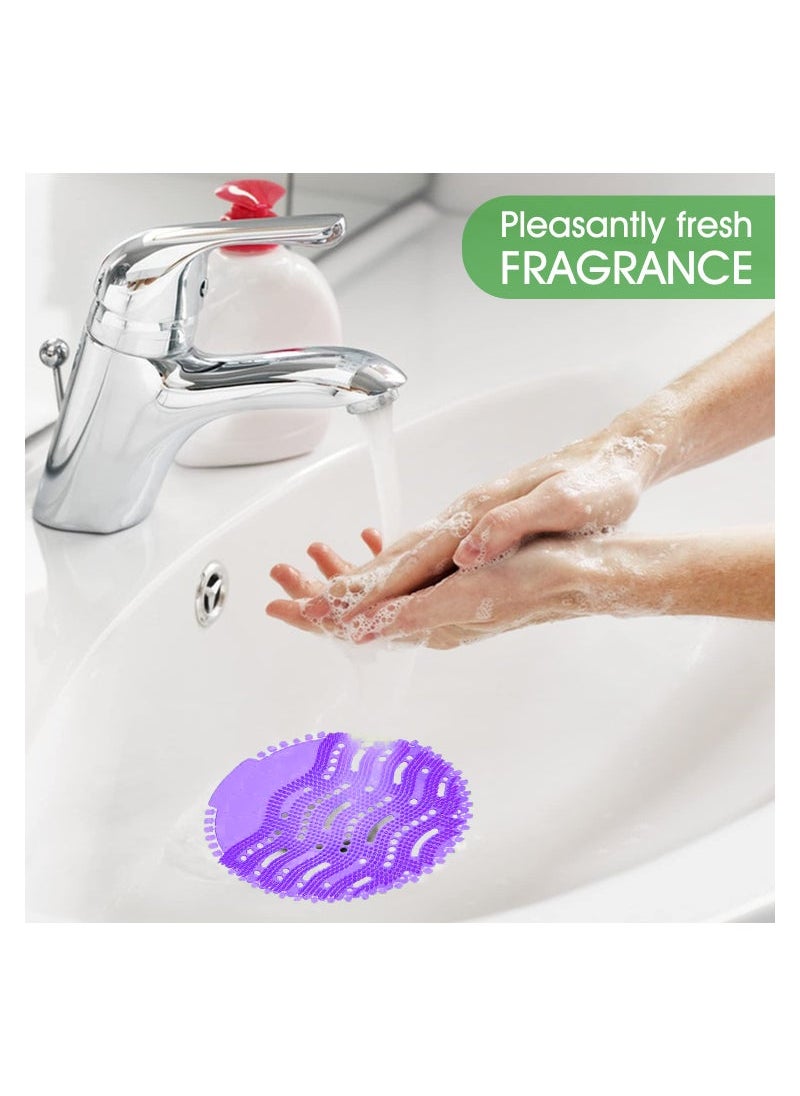 Pack Scented Urinal Screens Deodorizer with Anti-Splash Bristles, Men Bathroom Deodorizer Waterless Toilet Anti Splash Urinal for Public Restrooms and Fits Most Brand Urinals