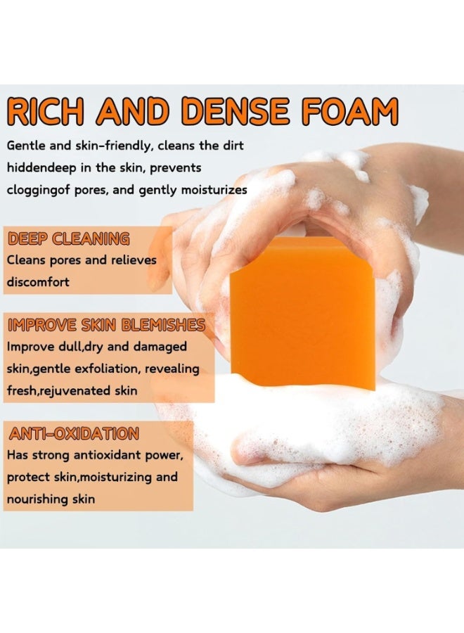 Persimmon Goat Milk Soap (2 Pack), Natural Deodorant Soap Bar for Face & Body, Nourishing & Hydrating, Improves Body Odor, Suitable for Men & Women - Image 3