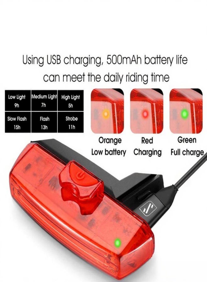 ويست بايكنج ضوء خلفي للدراجة قابل لإعادة الشحن عبر منفذ USB بتقنية LED، مزود بمستشعر ذكي، مقاوم للماء، ضوء خلفي للدراجة، مصباح أمان للدراجات - Image 4