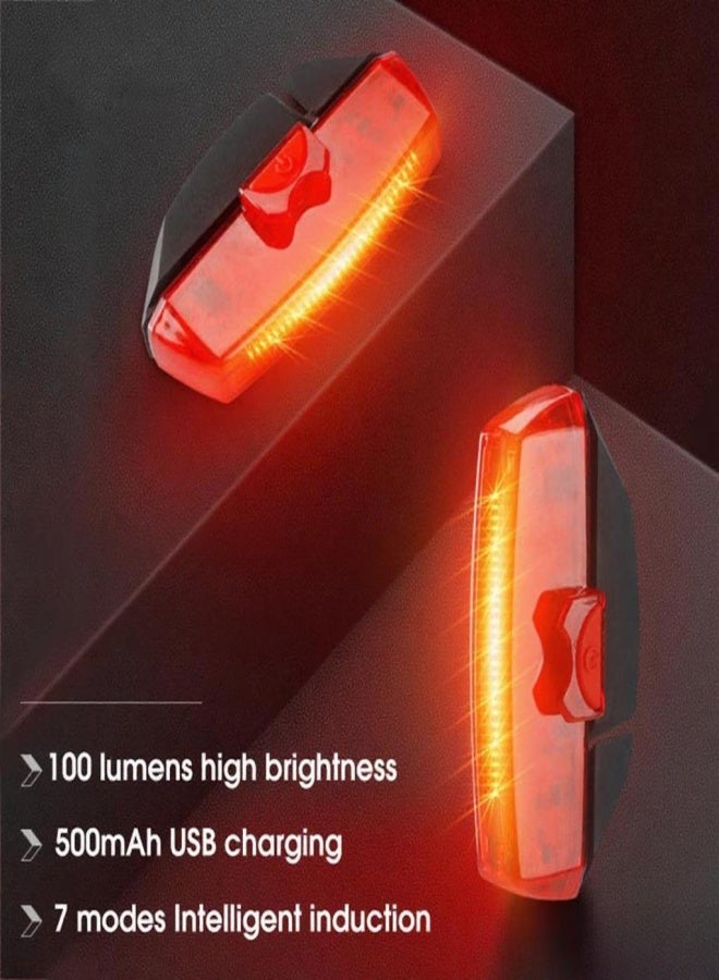 ويست بايكنج ضوء خلفي للدراجة قابل لإعادة الشحن عبر منفذ USB بتقنية LED، مزود بمستشعر ذكي، مقاوم للماء، ضوء خلفي للدراجة، مصباح أمان للدراجات - Image 3