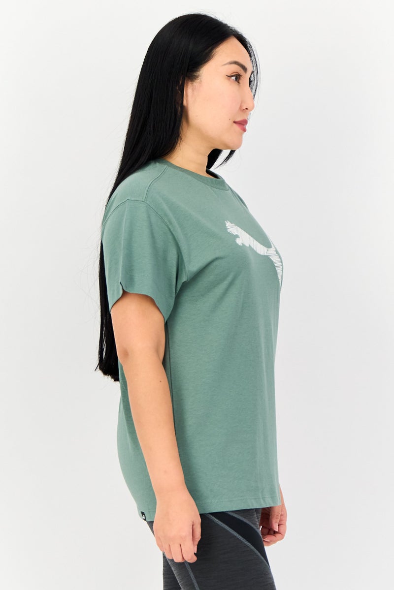 PUMA Women Relaxed Fit Short Sleeve Outdoor T-Shirt, Dark Sage - Image 2