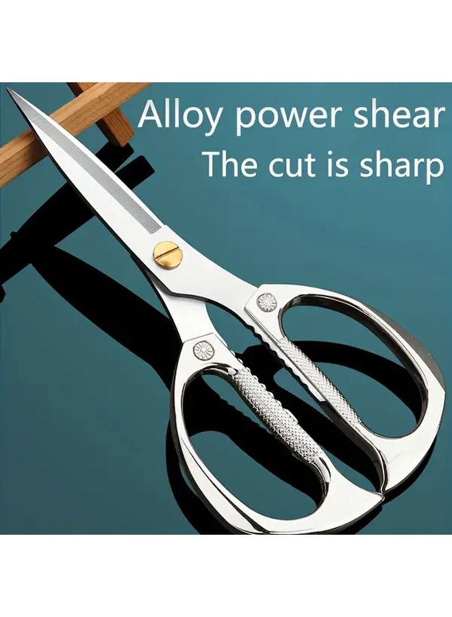 Heavy Duty Stainless Steel Kitchen Shears Silvery Sharp Dishwasher Safe Scissors - Image 2