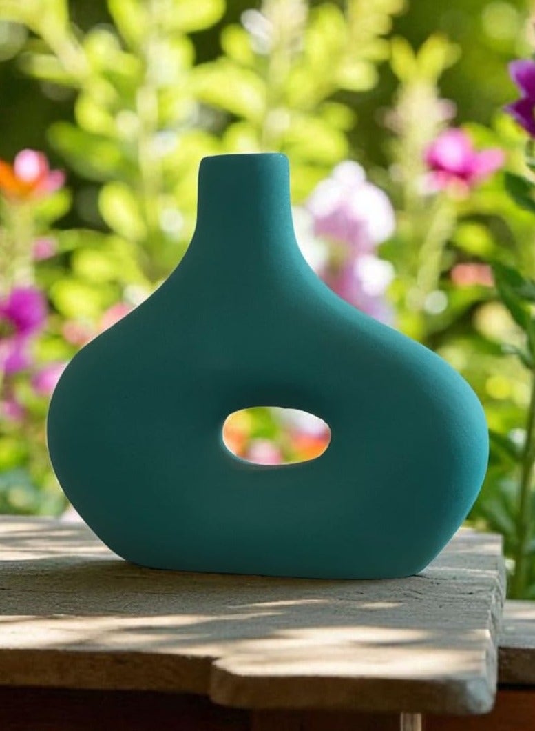 كلور زون بوتري فازة فخارية ديكورية المكتب و المنزل 20 سم - Image 2