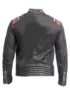 Generic Mens Retro 3 Motorcycle Leather Jacket| Mens Real Leather Cafe Racer Leather jacket  - Image 3