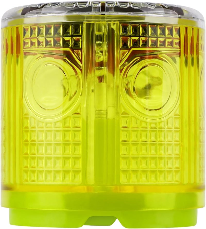 Aolyty Solar Strobe Warning Light Strong Magnetic Base Flashing Super Bright 360 Degree Automatically Turn On Waterproof for Construction Traffic Factory (Yellow) - Image 1