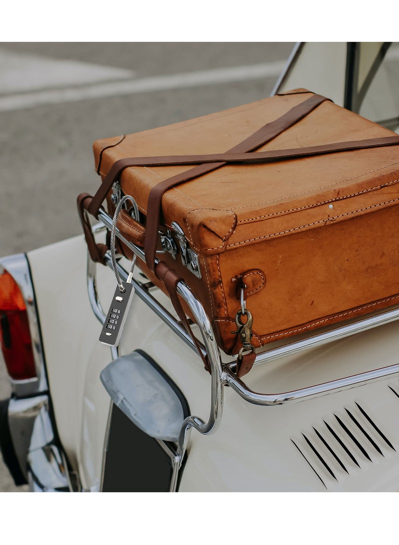 SYOSI Combination Lock Cable Security Steel Cable Luggage Lock, Bike Lock Weatherproof with Resettable Code, Braided Steel Coated Anti-Theft, Waterproof Cycling Cable Locks, Black (1.96 Feet 5 mm) - Image 3