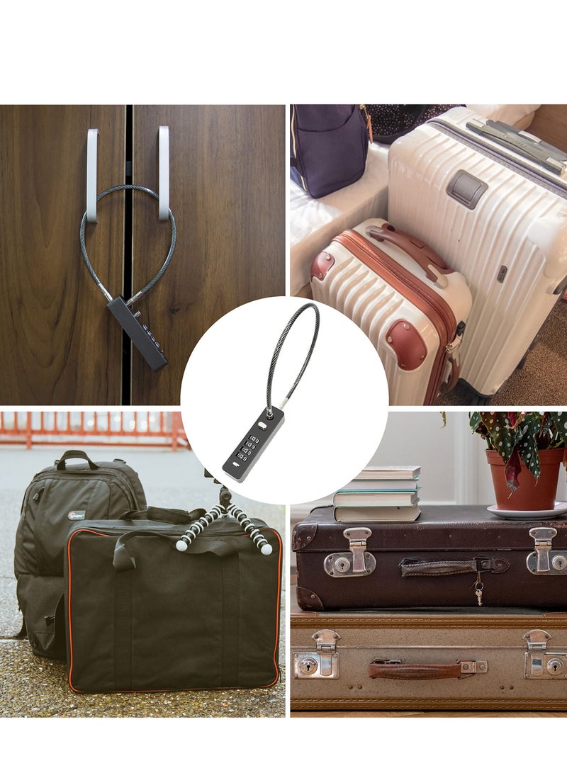 SYOSI Combination Lock Cable Security Steel Cable Luggage Lock, Bike Lock Weatherproof with Resettable Code, Braided Steel Coated Anti-Theft, Waterproof Cycling Cable Locks, Black (1.96 Feet 5 mm) - Image 5