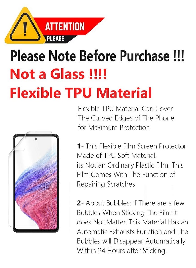 Unipha Flexible TPU Screen Protector Designed For Samsung Galaxy A53 5G Clear HD Self Healing Unbreakable Film - Image 2
