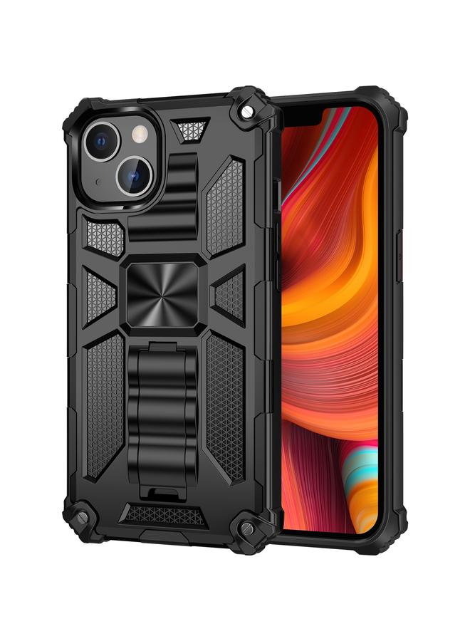 S-TOP Case For iPhone 13 Armor Shockproof TPU + PC Magnetic Protective Case with Holder - Image 1