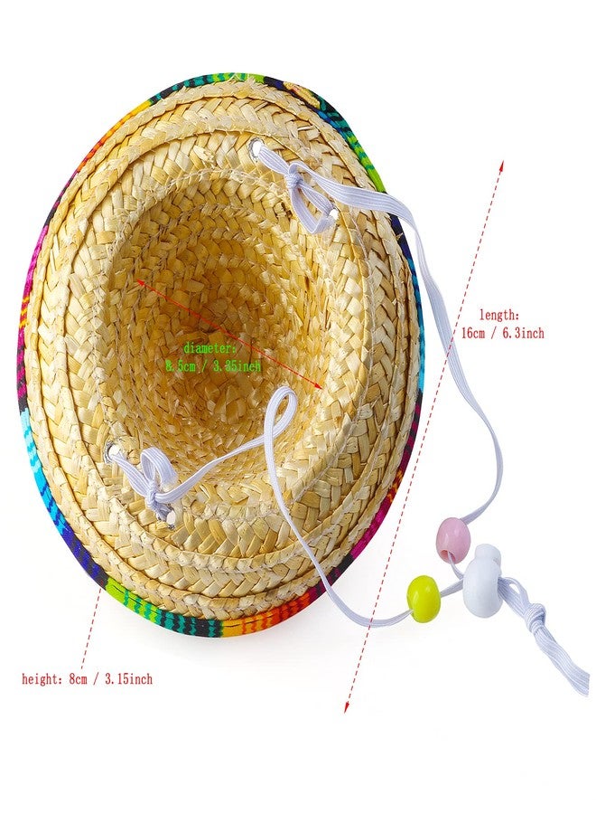 Yewong 3 Pieces Pet Hat Pet Formal Top Hat Mexico Sombrero Hat Cowboy Hat Dog Cat Pet Costume Hat for Halloween Party Photo Props Supplies one Size - Image 5