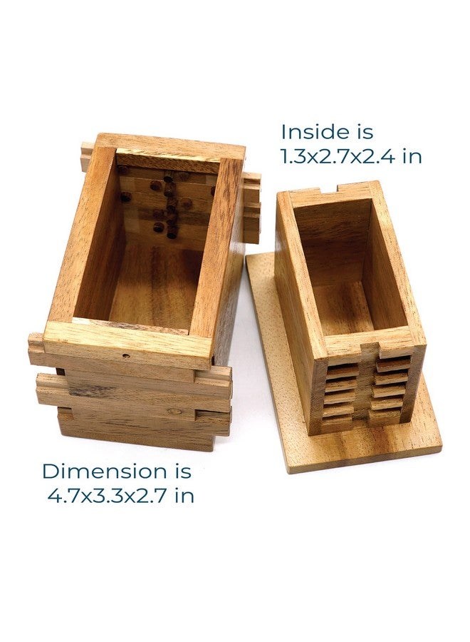 BSIRI Jigsaw Safe Box- Secret Box Brain Teaser Wooden Puzzle Boxes with Hidden Compartments. Ideal Mystery Box, Money Box, Jewelry Box, 3D Puzzle Lock Box, Gift Card, and Money Puzzle Box - Image 3