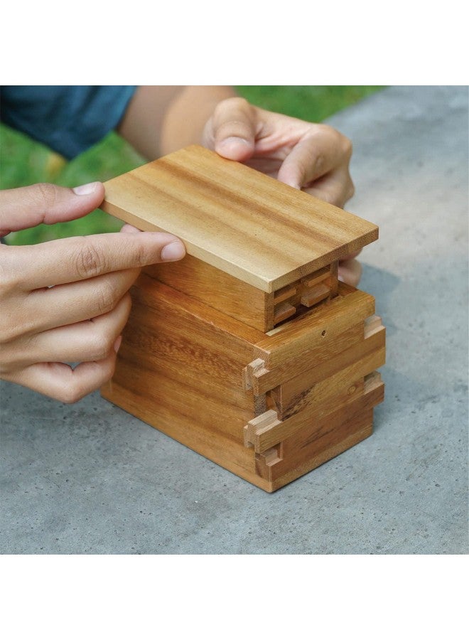 BSIRI Jigsaw Safe Box- Secret Box Brain Teaser Wooden Puzzle Boxes with Hidden Compartments. Ideal Mystery Box, Money Box, Jewelry Box, 3D Puzzle Lock Box, Gift Card, and Money Puzzle Box - Image 5