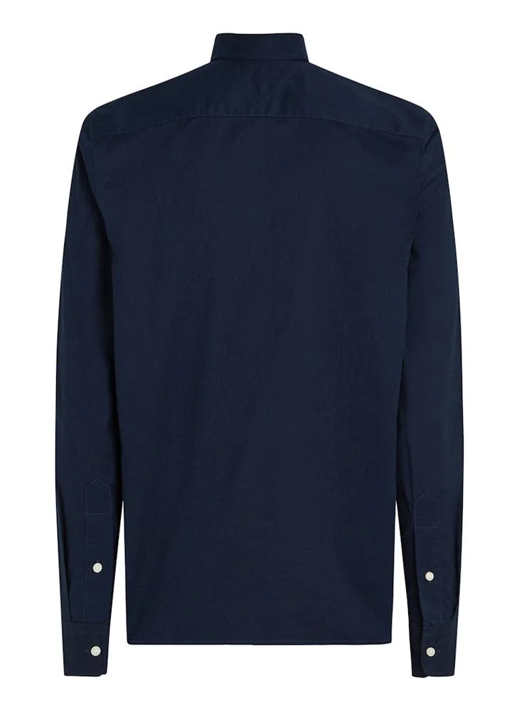 TOMMY HILFIGER Slim Flex Cotton Poplin Kent Collar Shirt
