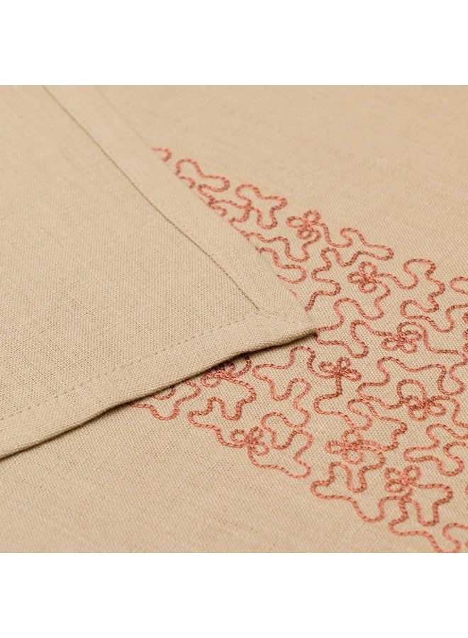 Zeba World 100% Cotton Embroidered Beige Table Runner - Elegant & Durable Dining Table Runner for 4 Seater / 6 Seater, Perfect for Living Room and Dining Room, 30 cm x 210 cm | 12 inches x 84 inches - Image 5