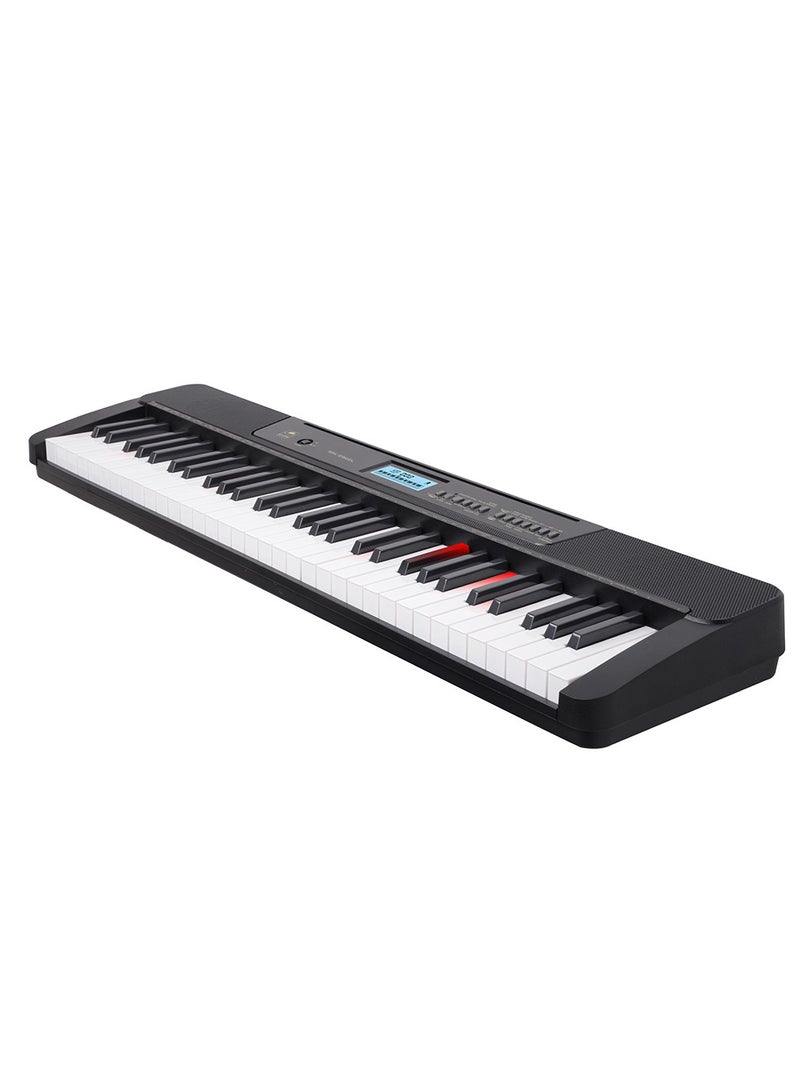 Mike Music 61-Key Simulation Keyboard Piano with Light-Up Keys | Full Beginner Set with OTG Connection App Control, USB-MIDI, Stand, Bench, Sticker, Mic & Headphones  - Image 2