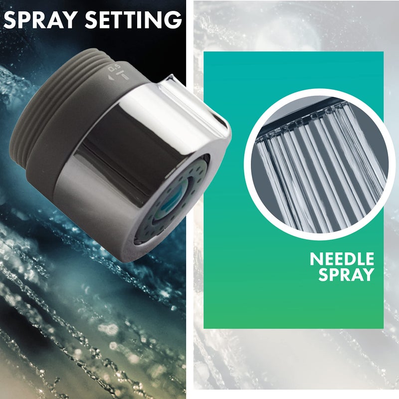 Niagara Conservation N3610CH Tri-Max 1-Spray 0.5-1.5 GPM 1.4-in. Pressure-Compensating Needle-Spray Faucet Aerator Chrome | Bathroom Sink and Kitchen Sink Aerator for Home Improvement - Image 4