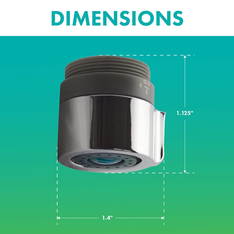 Niagara Conservation N3610CH Tri-Max 1-Spray 0.5-1.5 GPM 1.4-in. Pressure-Compensating Needle-Spray Faucet Aerator Chrome | Bathroom Sink and Kitchen Sink Aerator for Home Improvement - Image 5