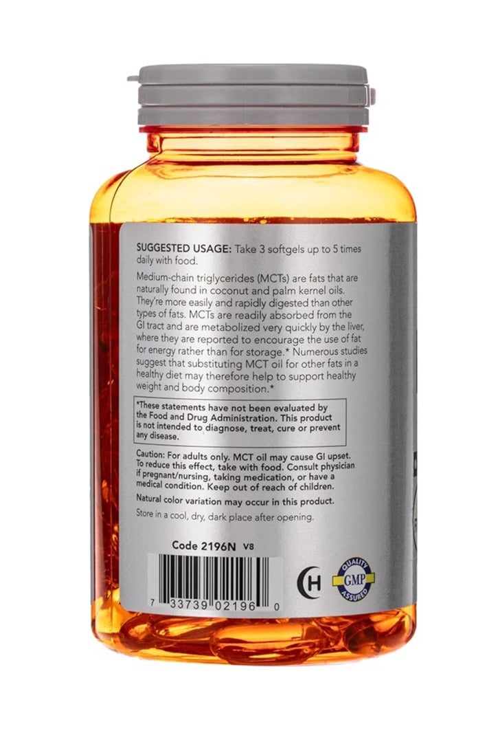 NOW MCT Oil 1000 mg – 150 Softgels for Weight Management & Energy - Image 4