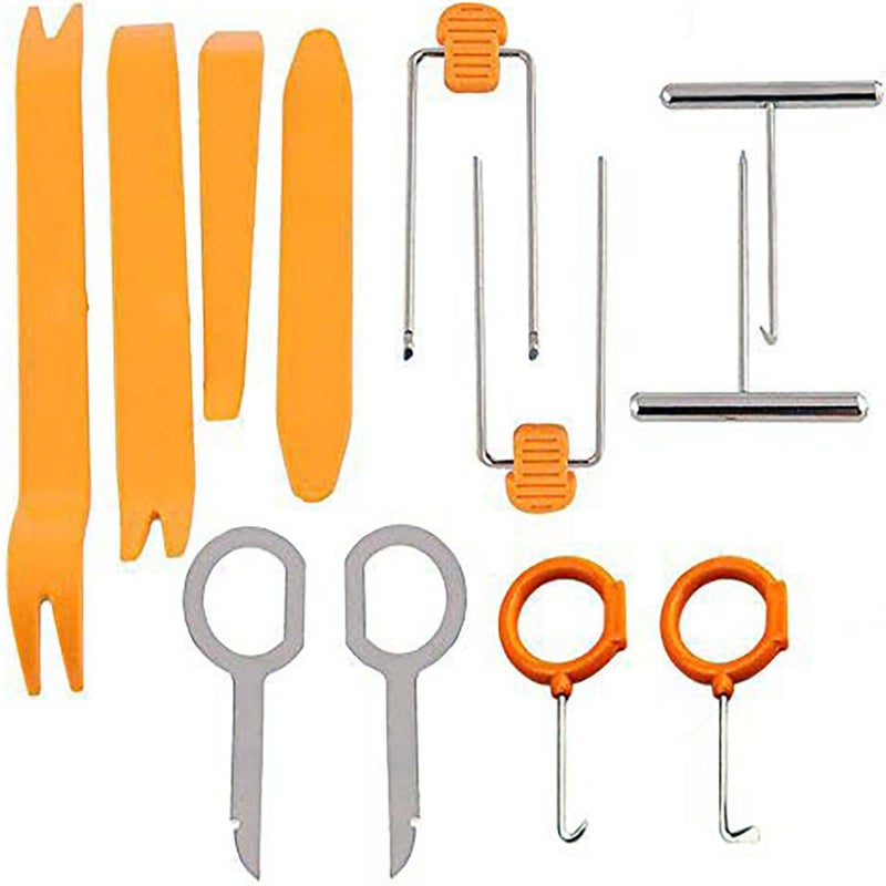 DIY Crafts DIY Crafts 12, 12 Pcs Auto Door Clip Trim and Car Radio Removal Tool Kit Install and Remove Fasteners Trims Moldings and Panels for Works # 12 (12 Pcs Install and Remove Fasten (12)  - Image 2