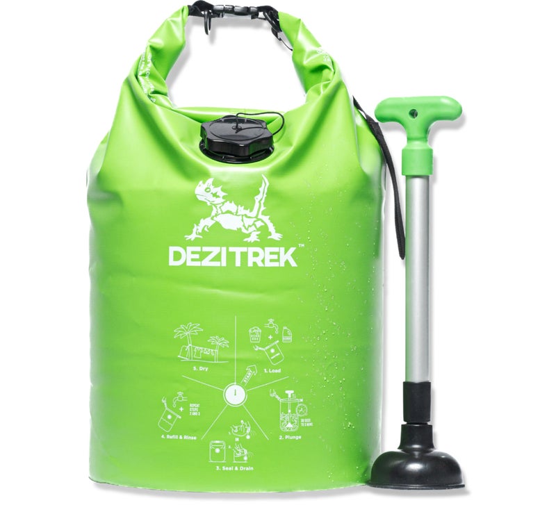 Dezitrek LARGE Portable Washing Machine â€“ Off-Grid Laundry System, High Capacity Manual Clothes Washer with Plunger, No Power Needed, for Camping, RV, Travel - Image 1