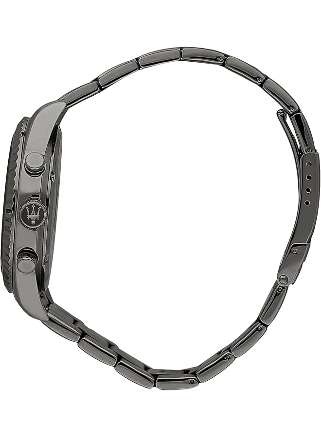 مازيراتي ساعة رجالية من مجموعة Competizione، مصنوعة من الفولاذ المقاوم للصدأ، مطلية باللون الرمادي، مع سوار من الفولاذ المقاوم للصدأ R8853100019 - Image 2