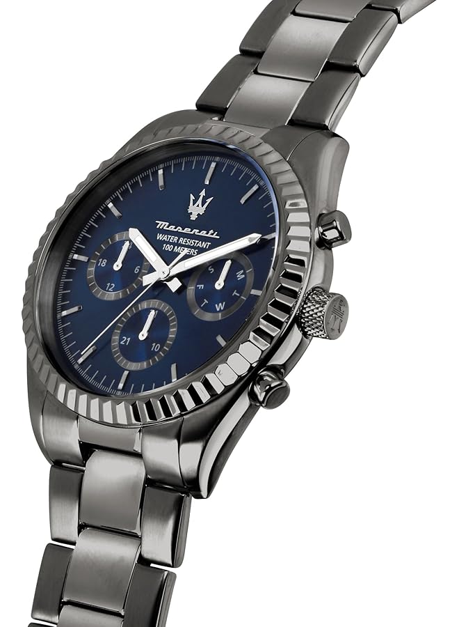 مازيراتي ساعة رجالية من مجموعة Competizione، مصنوعة من الفولاذ المقاوم للصدأ، مطلية باللون الرمادي، مع سوار من الفولاذ المقاوم للصدأ R8853100019 - Image 5