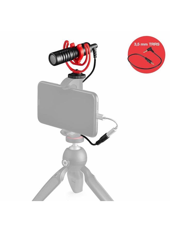 JOBY JB01643-BWW Wavo Mobile Compact On-Camera Microphone with Rycote Shock Mount, Deadcat Windscreen for Smartphone, iPhone Microphone, Smartphone Microphone, Professional Microphone, Vlogging - Image 4
