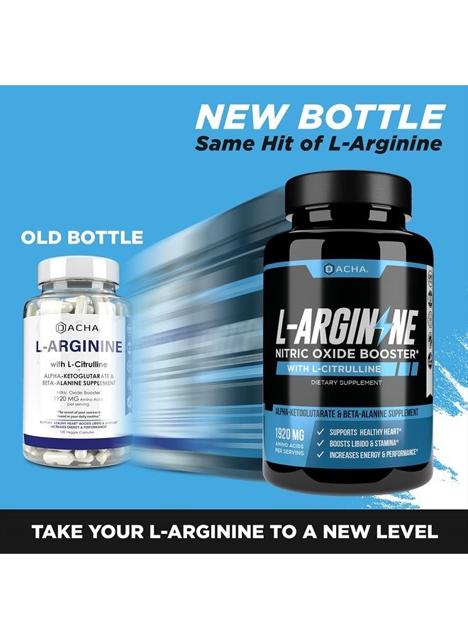 DACHA Premium L Arginine Pills 1920 MG - 120 VCAPS AAKG Nitric Oxide Precursor, L-Citrulline HCL, Beta Alanine, Essential Amino Acids for Energy, Muscle Growth, Heart Health, Vascularity & Stamina  - Image 2