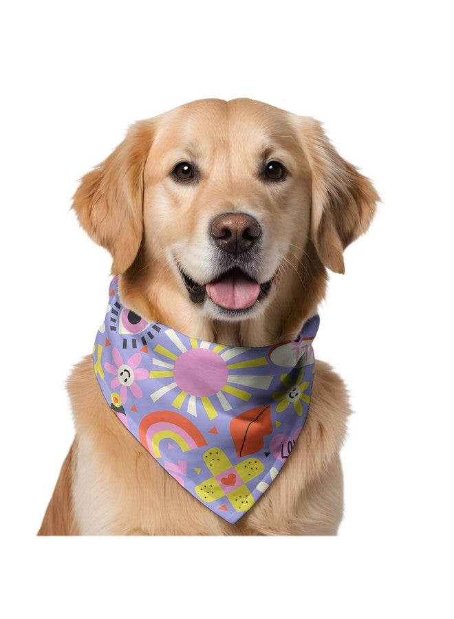 W Brings Love & Chill Gorgeous Dog Bandana Scarf | This Stunning Gorgeous Dog Bandana Scarf Is Perfect For Your Dog’S Day Out. One Size Fits All. - Image 1