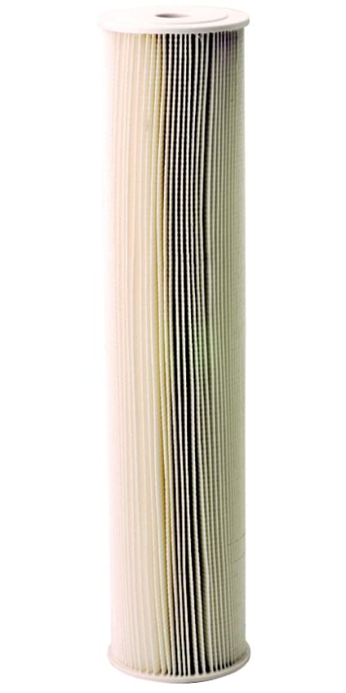Pentair Pentek ECP520BB Big Blue Sediment Water Filter 20Inch Whole House Heavy Duty Pleated Cellulose Polyester Replacement Cartridge 20 x 45 White EndCap 5 Micron