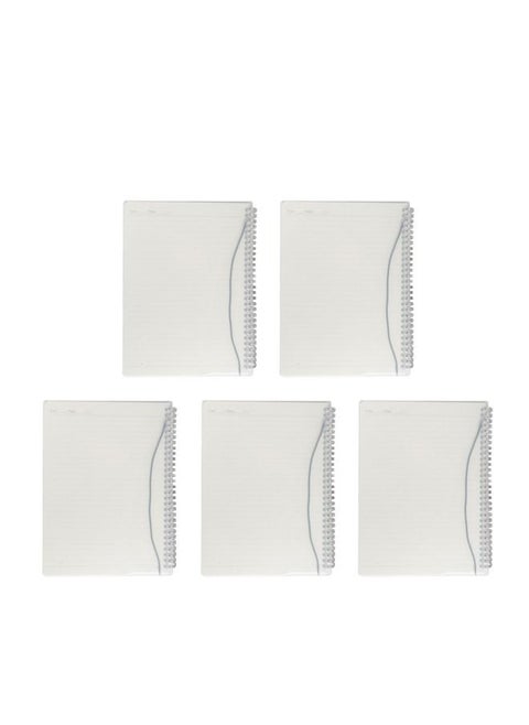 5-Piece B5 Coil Spiral Notebook With Horizontal Lines  Inner Page Notepad
