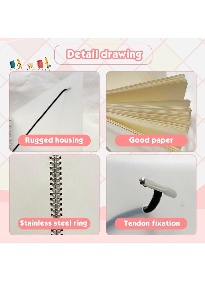 5-Piece B5 Coil Spiral Notebook With Horizontal Lines  Inner Page Notepad