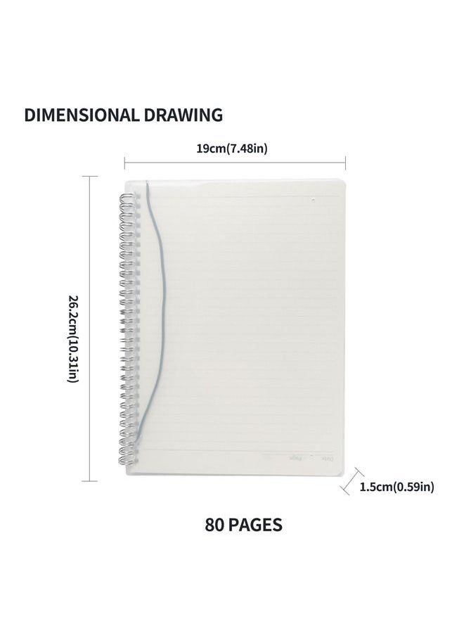 5-Piece B5 Coil Spiral Notebook With Horizontal Lines  Inner Page Notepad