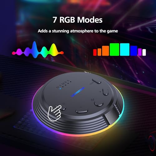 LIANGSTAR Gaming USB Microphone with 5 Voice Changes, Mute Button, Desktop Podcast Mic, Volume Control, RGB Condenser Computer Microphone for PC Gamer, YouTube, Streaming, Conference, Class - Image 5