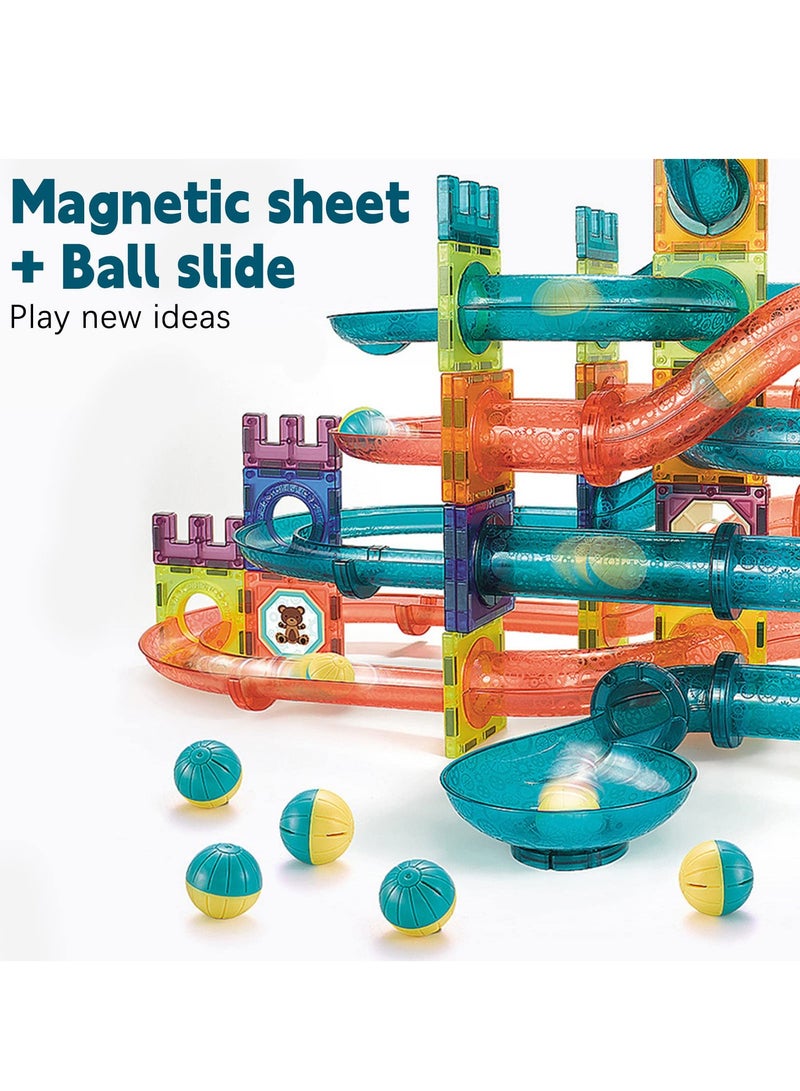 Loquat 166 Pcs Magnetic Tiles Building Blocks with Led Light Magnet Construction Toys for Kids Creative Gift - Image 3