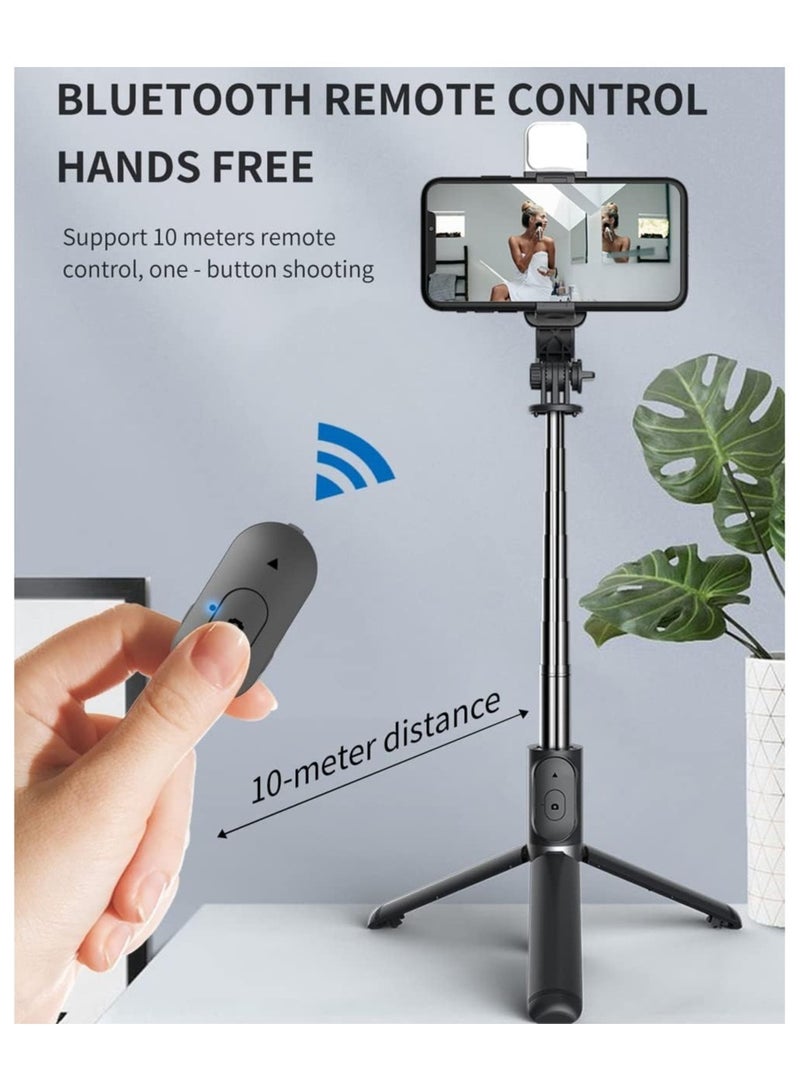 ELTRAZONE Selfie Stick Tripod, 41 Inch Extendable Portable Selfie Stick with Fill Light Bluetooth Wireless Remote and Tripod Stand for iOS and Android - Image 4