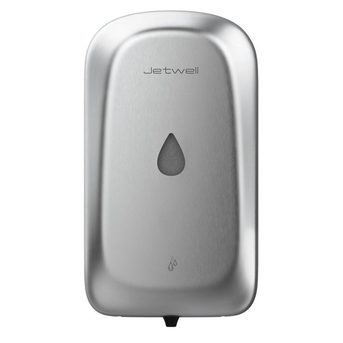 AUTOMATIC TOUCHLESS WALL MOUNT HAND SOAP DISPENSER LIQUID DROP BATTERY OPERATED BRUSHED STAINLESS STEEL COVER LARGE CAPACITY 34OZ1000ML FOR KITCHEN HOME COMMERCIAL BATHROOM