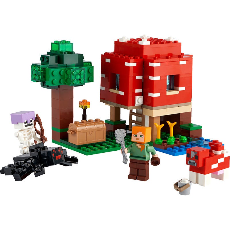 Compatible Lego Minecraft Mushroom House Building Set 21179 Educational Toy - Image 1