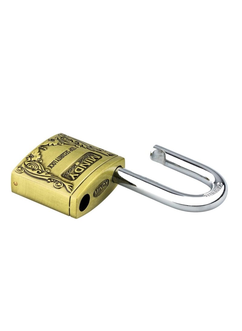 Mindy Security lock a durable , tamper-evident design and is made of strong metal  , for reliable performance to protect your property , Warehouses doors, 60 mm, Set of 3 Keys and 1 Lock, easy replacement and daily use  - Image 3