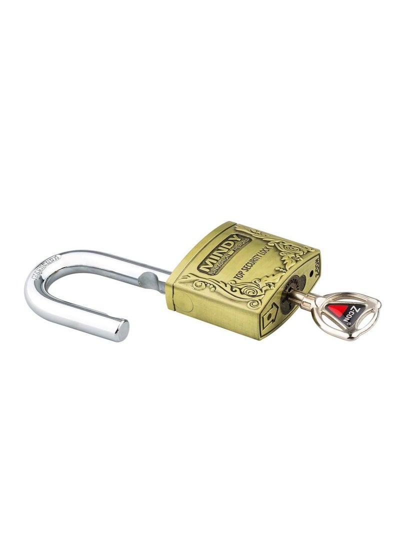 Mindy Security lock a durable , tamper-evident design and is made of strong metal  , for reliable performance to protect your property , Warehouses doors, 60 mm, Set of 3 Keys and 1 Lock, easy replacement and daily use  - Image 4