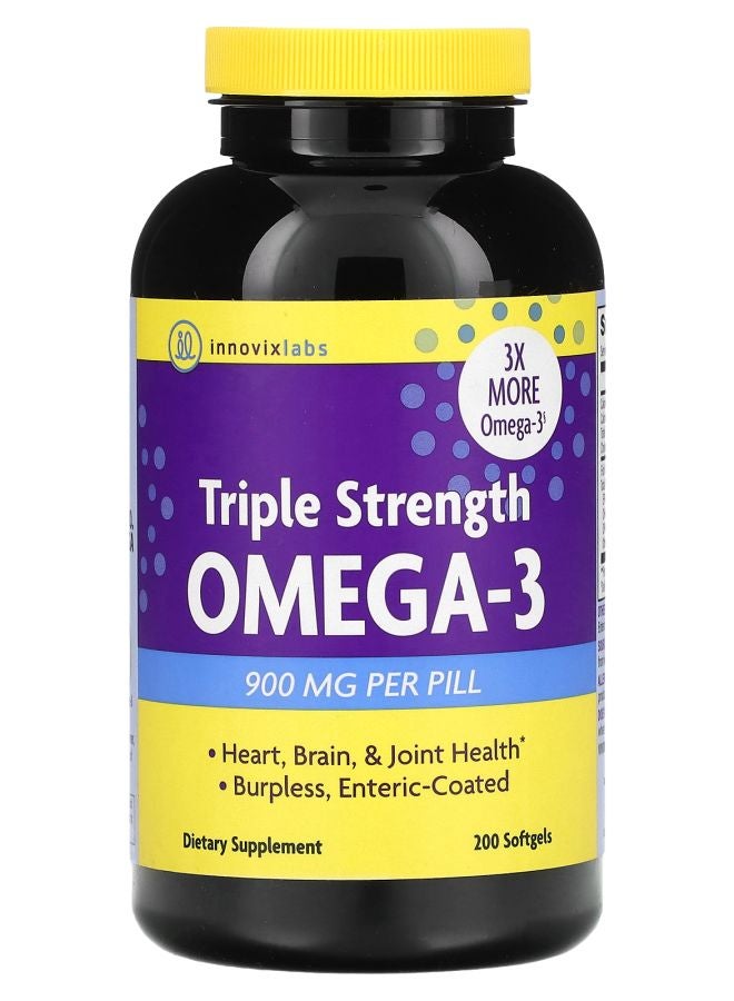 InnovixLabs Triple Strength Omega-3 900 mg 200 Softgels