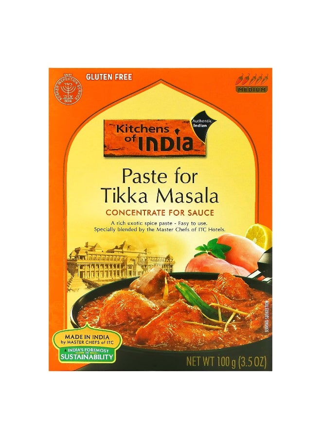 Kitchens of INDIA Kitchens of India, Paste For Tikka Masala, Concentrate For Sauce, Medium, 3.5 oz (100 g)  - Image 1
