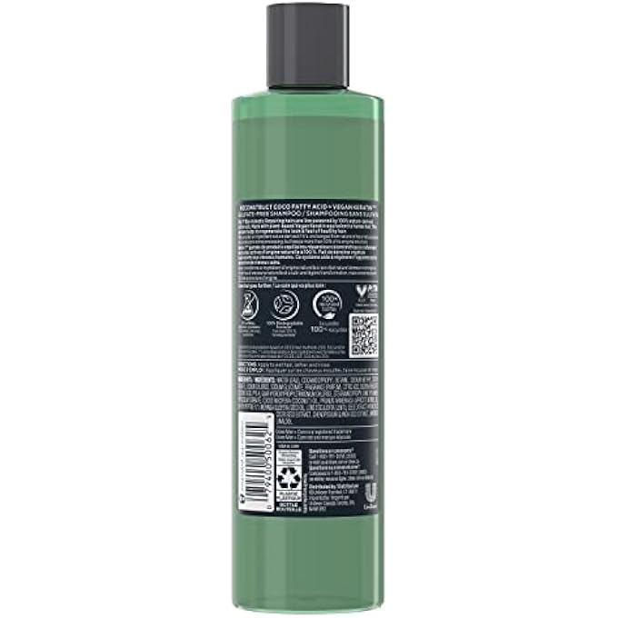 Dove MEN + CARE REAL BIO-MIMETIC CARE SHAMPOO FOR DAMAGED HAIR RECONSTRUCT SULFATE-FREE SHAMPOO WITH COCO FATTY ACID + VEGAN KERATIN 10OZ - Image 3