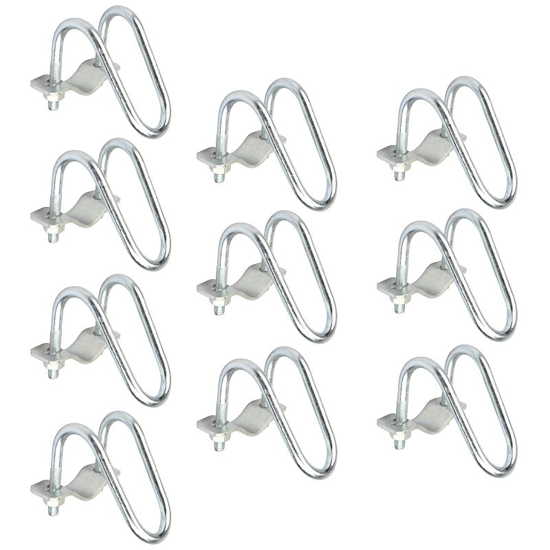 10 PCS CrossConnector Vertical Pipe Clip for 114 125 OD Round Tube Crossover Tube Clamps for Farm Greenhouse Tripods