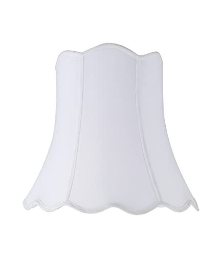 Aspen Creative 34001 Transitional Scallop Bell Shape Spider Construction Lamp Shade in White, 16" wide (10" x 16" x 15") - Image 3